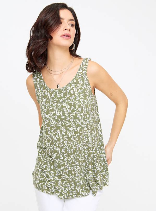Buy Khaki Ditsy Vest Top 26 Camisoles and vests Argos