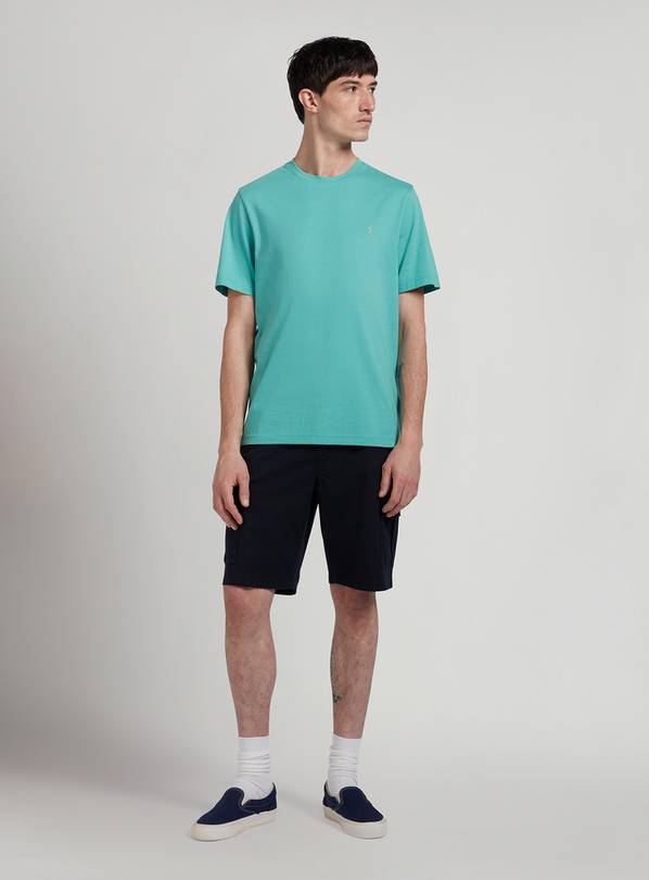 FARAH Eddie Short Sleeve Basic Tee Lake Green XL