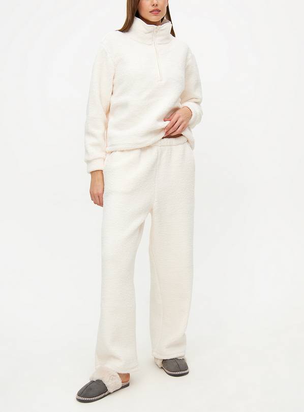 Cream Fleece Co-ord Pyjama Bottoms 8