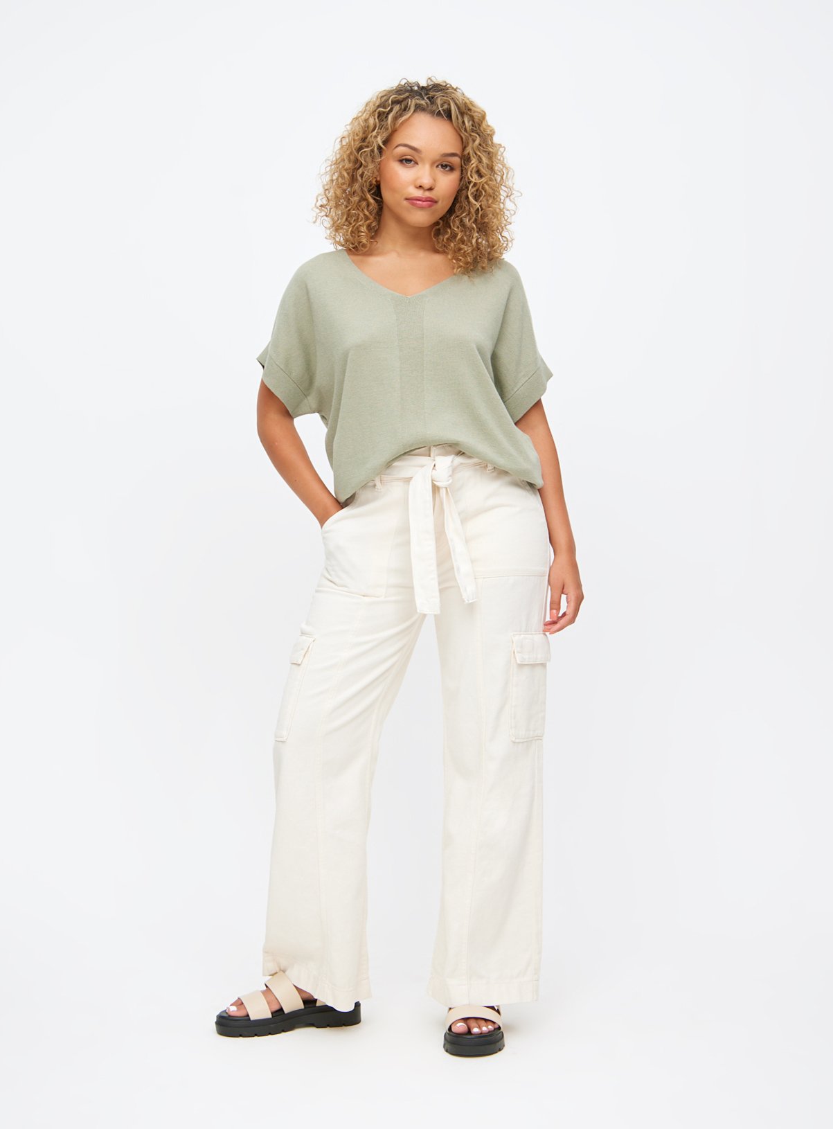 Green Soft Touch V Neck T-Shirt 14 - Image 2 thumbnail