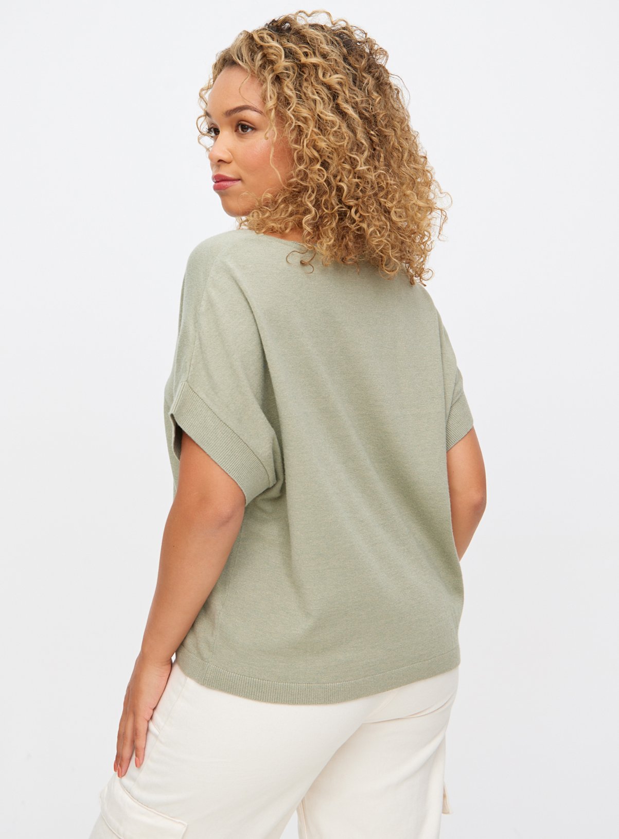 Green Soft Touch V Neck T-Shirt 14 - Image 4 thumbnail