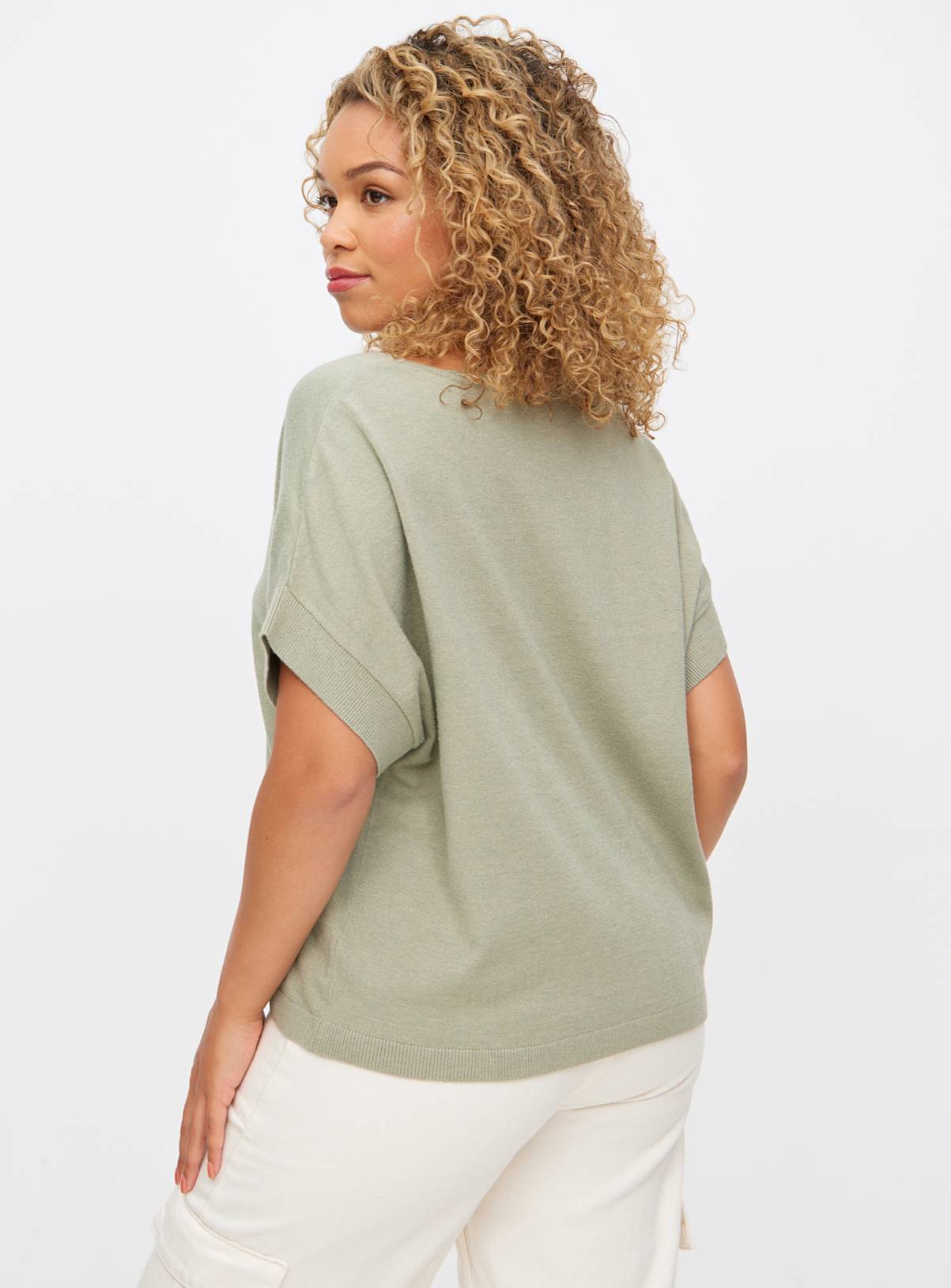 Green Soft Touch V Neck T-Shirt 14 - Image 4