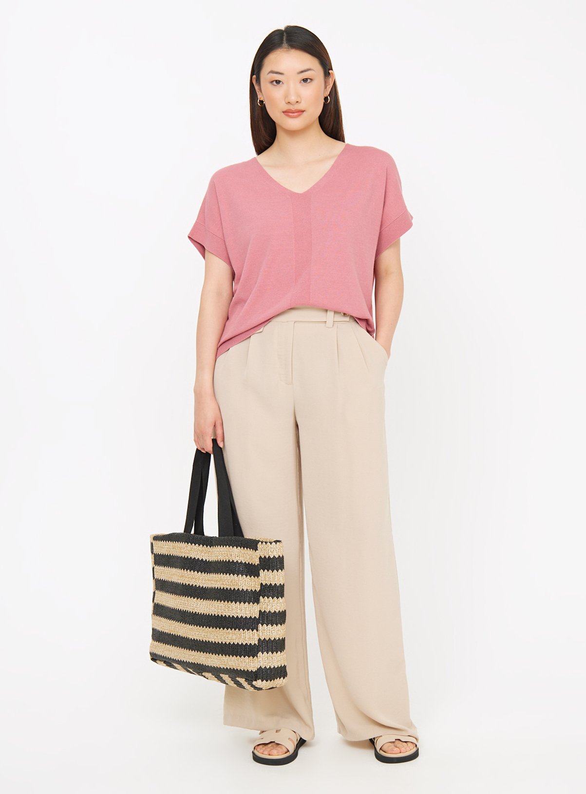 Pink Soft Touch V Neck T-Shirt 22 - Image 2 thumbnail