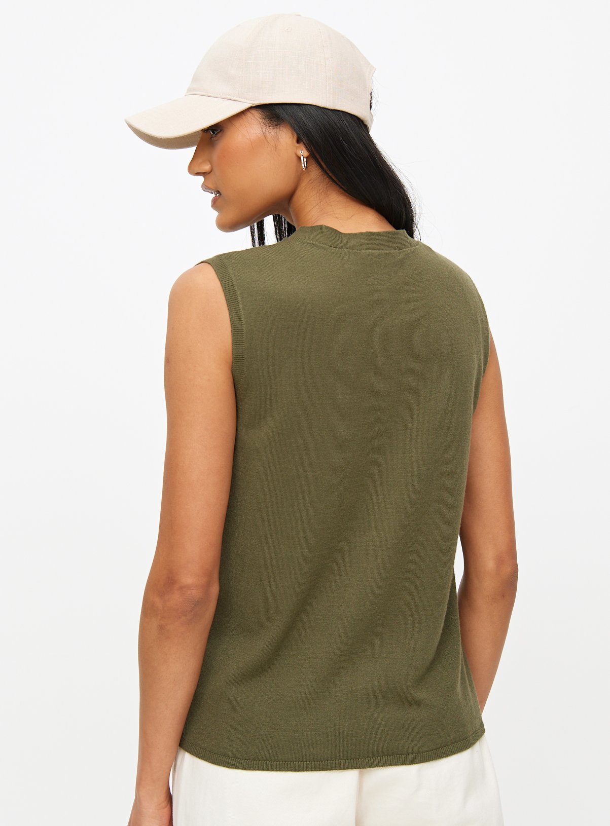 Khaki Soft Touch Button-Through Vest 18 - Image 4 thumbnail