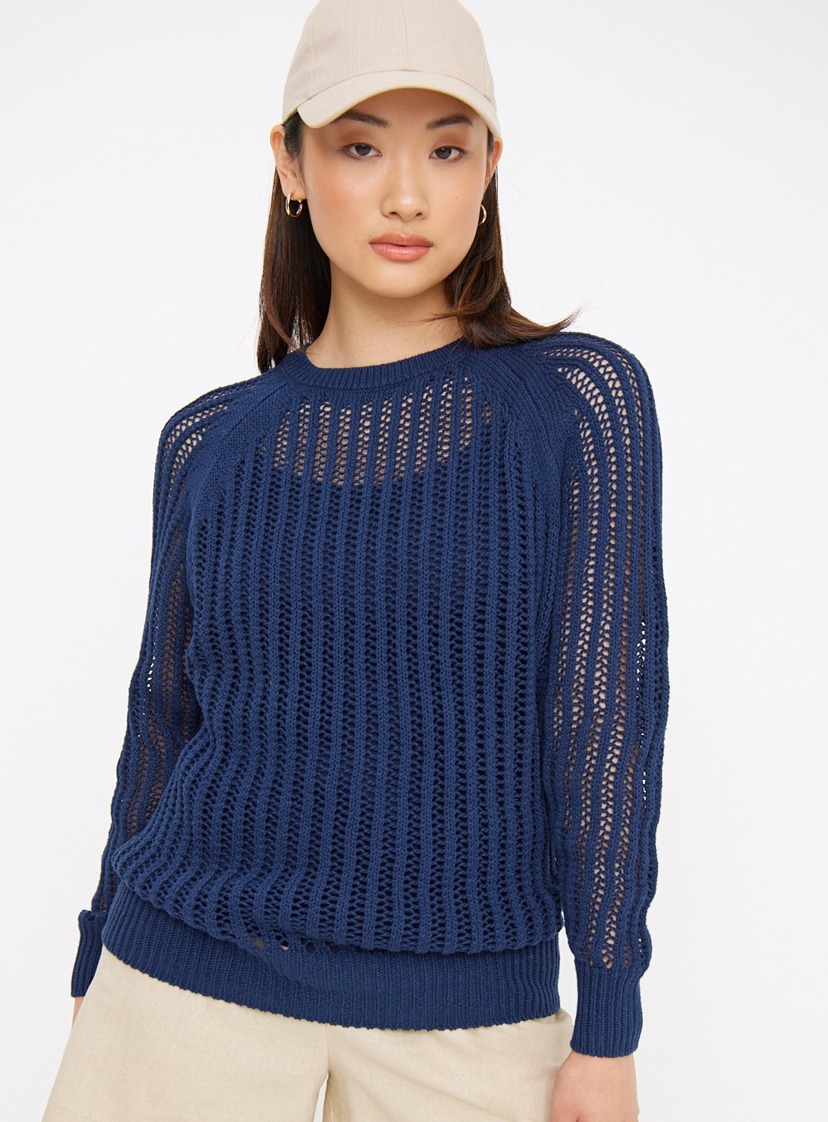 Navy Stitch Crew Neck Jumper 18 - Image 1 thumbnail