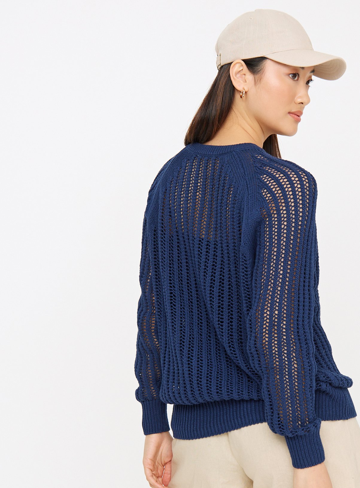 Navy Stitch Crew Neck Jumper 18 - Image 4 thumbnail