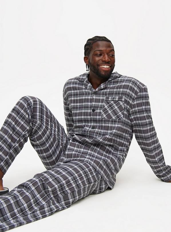 Mono Checked Print Traditional Pyjamas XXL