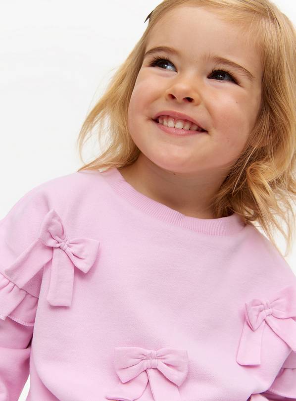 Pink Bow Detail Sweatshirt 1-2 years