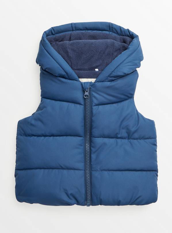 Navy Hooded Gilet 6-9 months