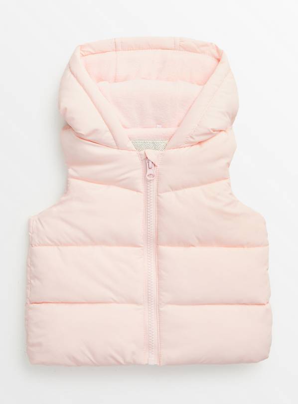 Pink Hooded Gilet 12-18 months