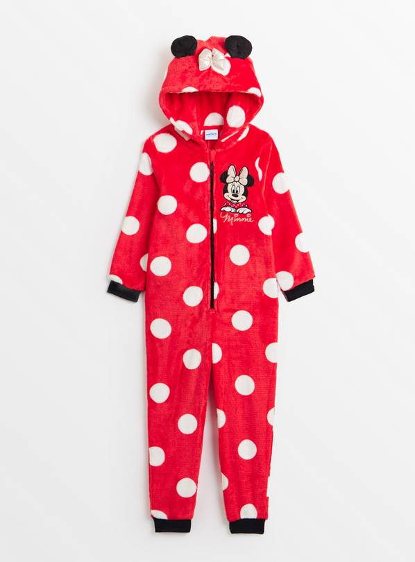 Disney Minnie Mouse Red Fleece All-In-One  3-4 years