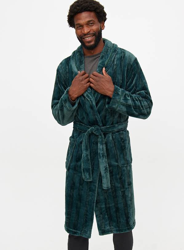 Green Stripe Dressing Gown M