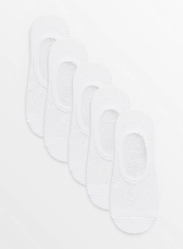 White Mesh Footsies 5 Pack 4-6