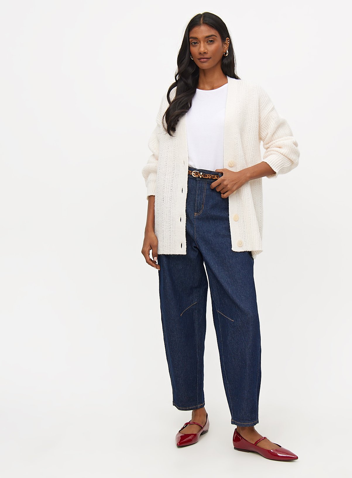 Cream Pointelle Button-Through Cardigan 16 - Image 3 thumbnail