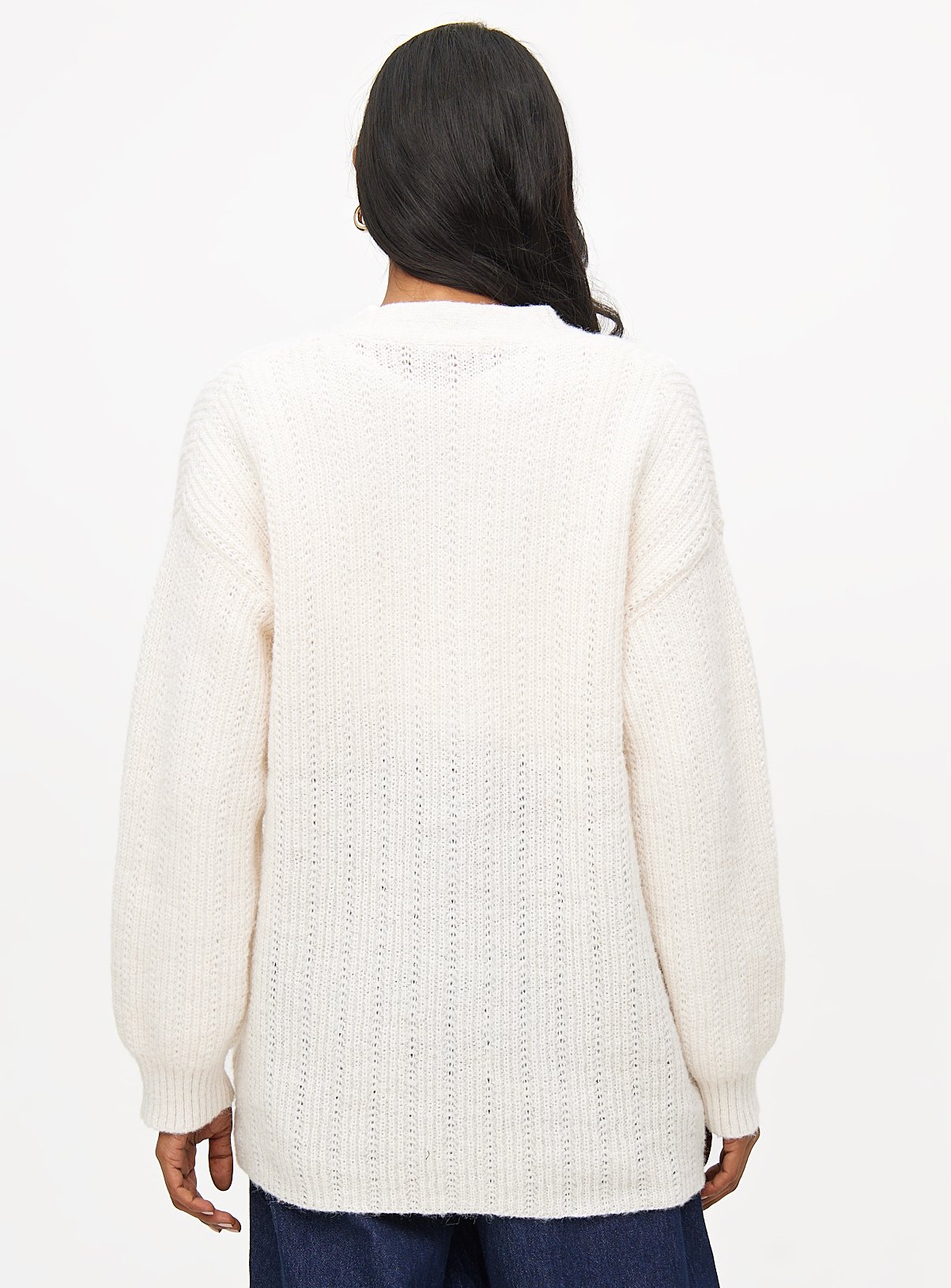 Cream Pointelle Button-Through Cardigan 16 - Image 4 thumbnail