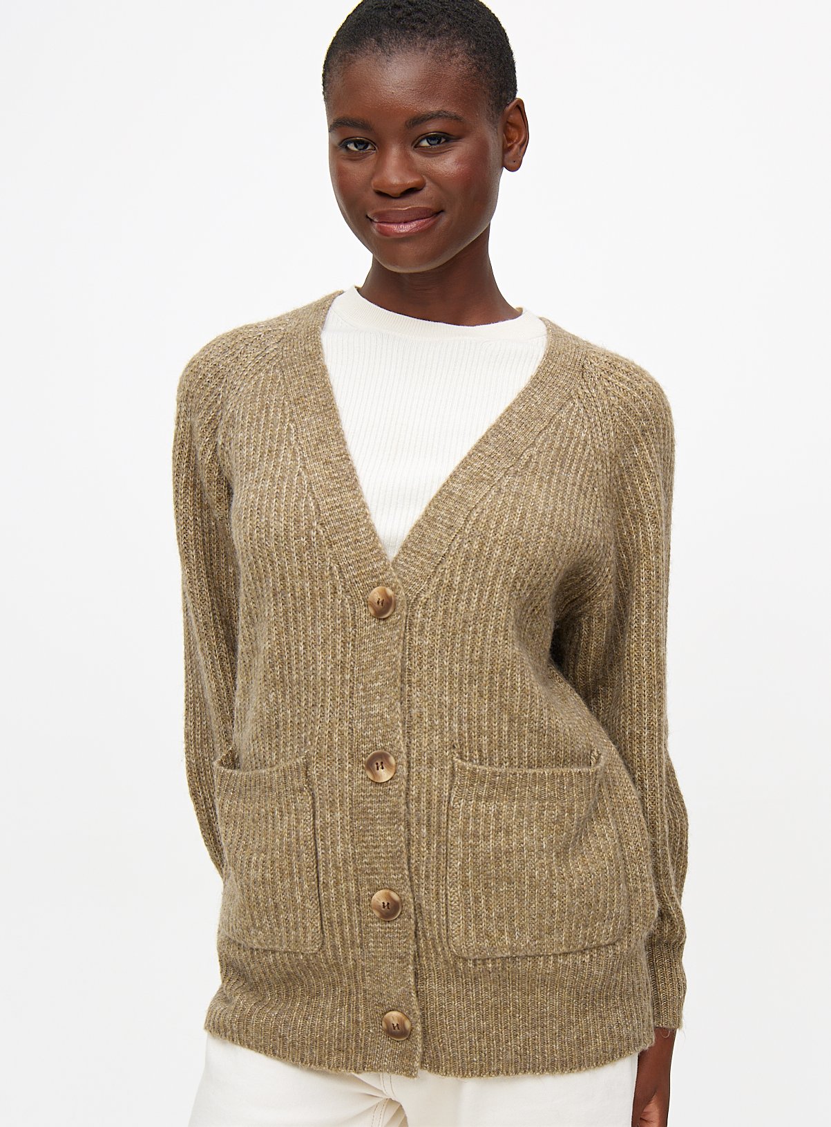 Green Longline Slouch Cardigan M - Image 1 thumbnail