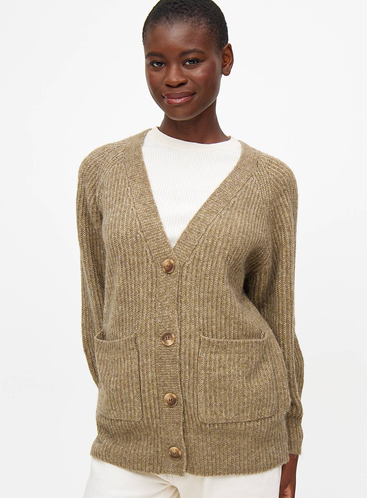 Green Longline Slouch Cardigan M - Image 1