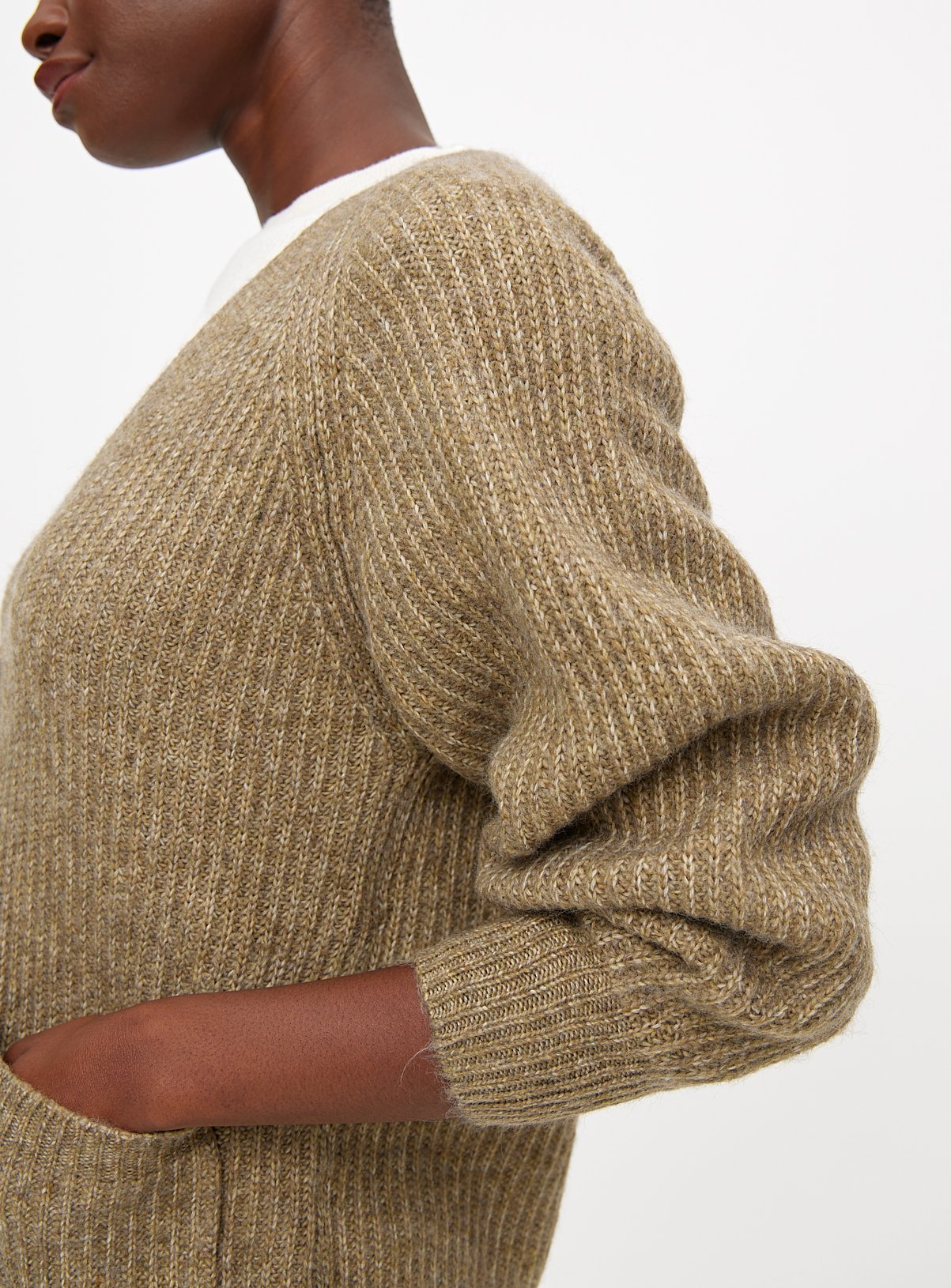 Green Longline Slouch Cardigan M - Image 3 thumbnail