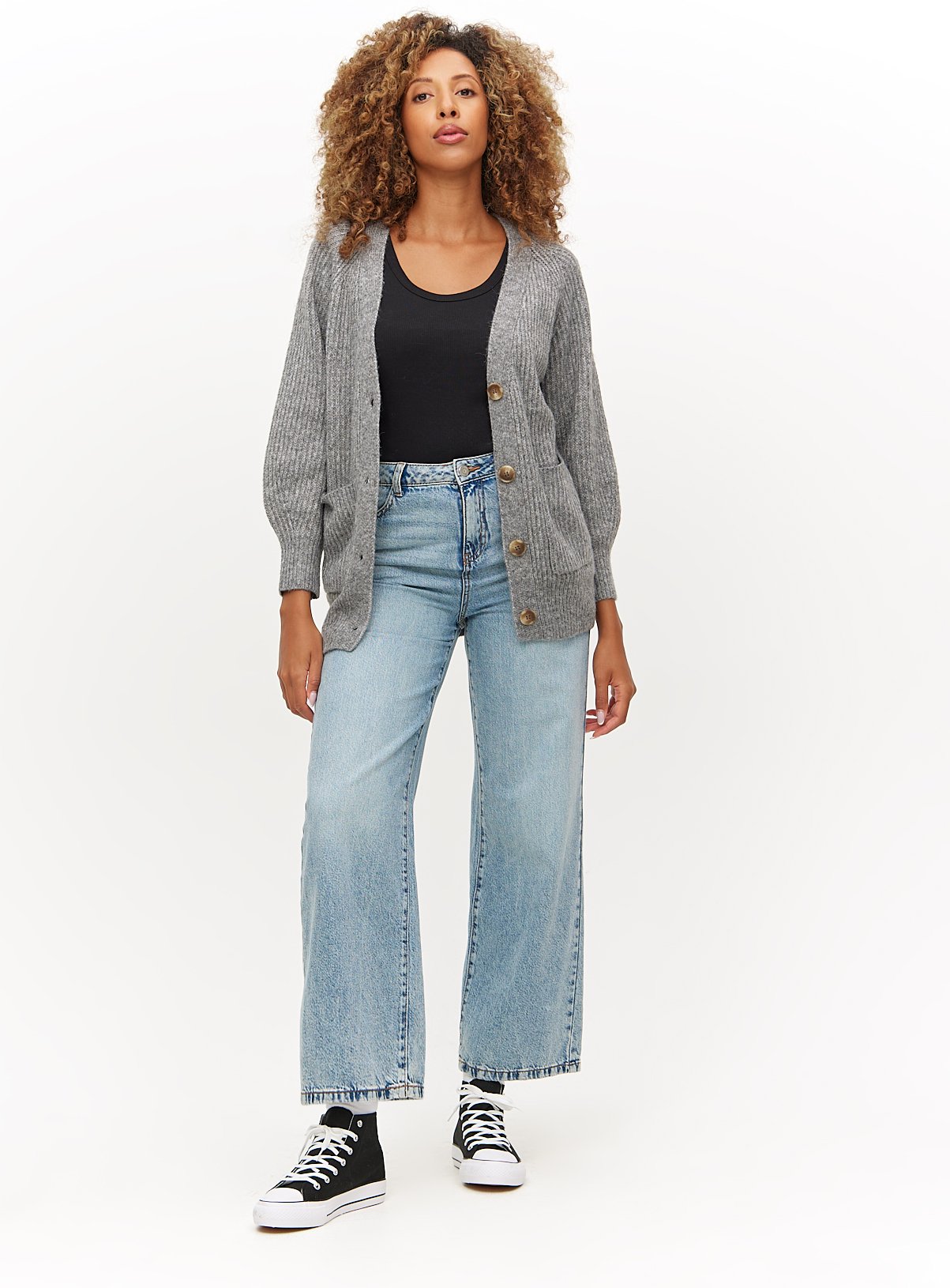 Grey Longline Slouch Cardigan S - Image 2 thumbnail