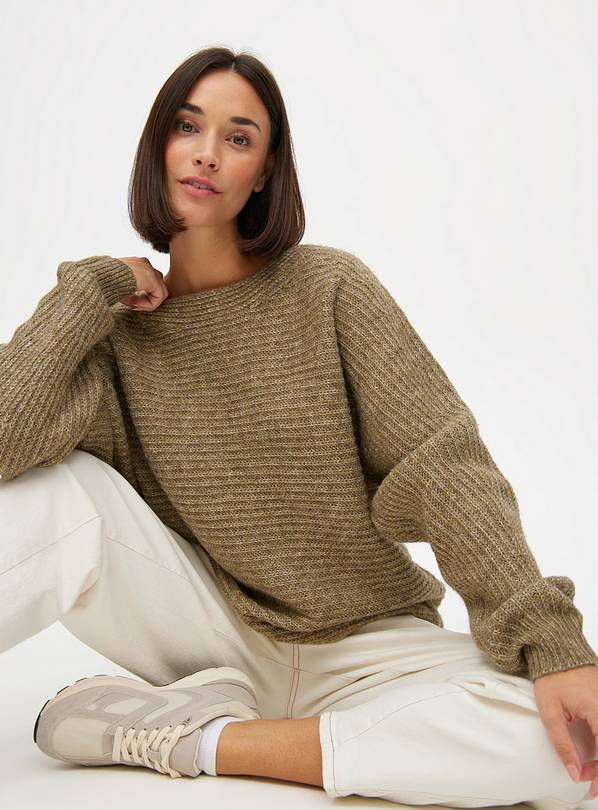 Green Batwing Knitted Jumper  18