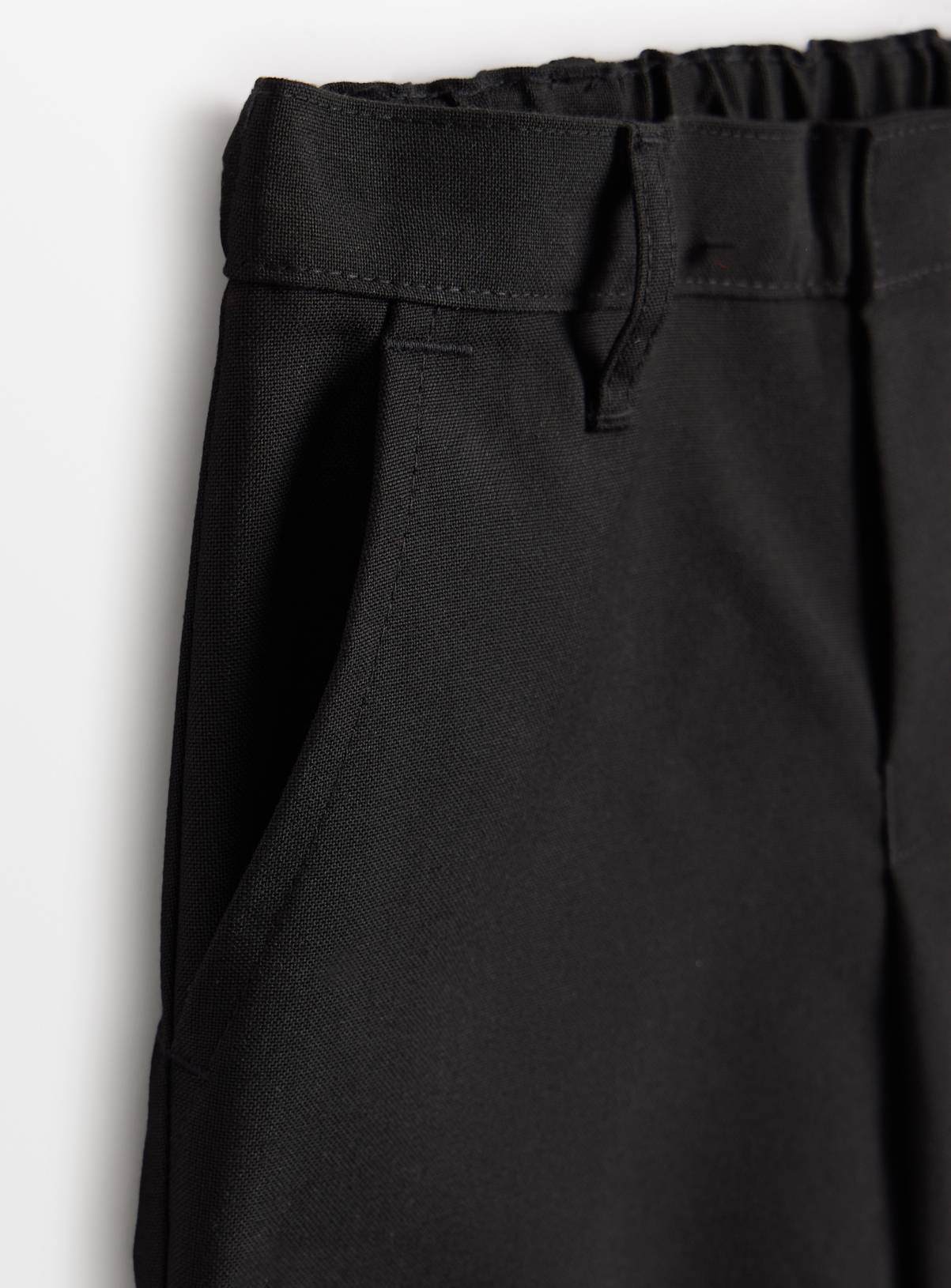Black Reinforced Knee Extendable Hem Trousers 2 Pack 10 years - Image 2