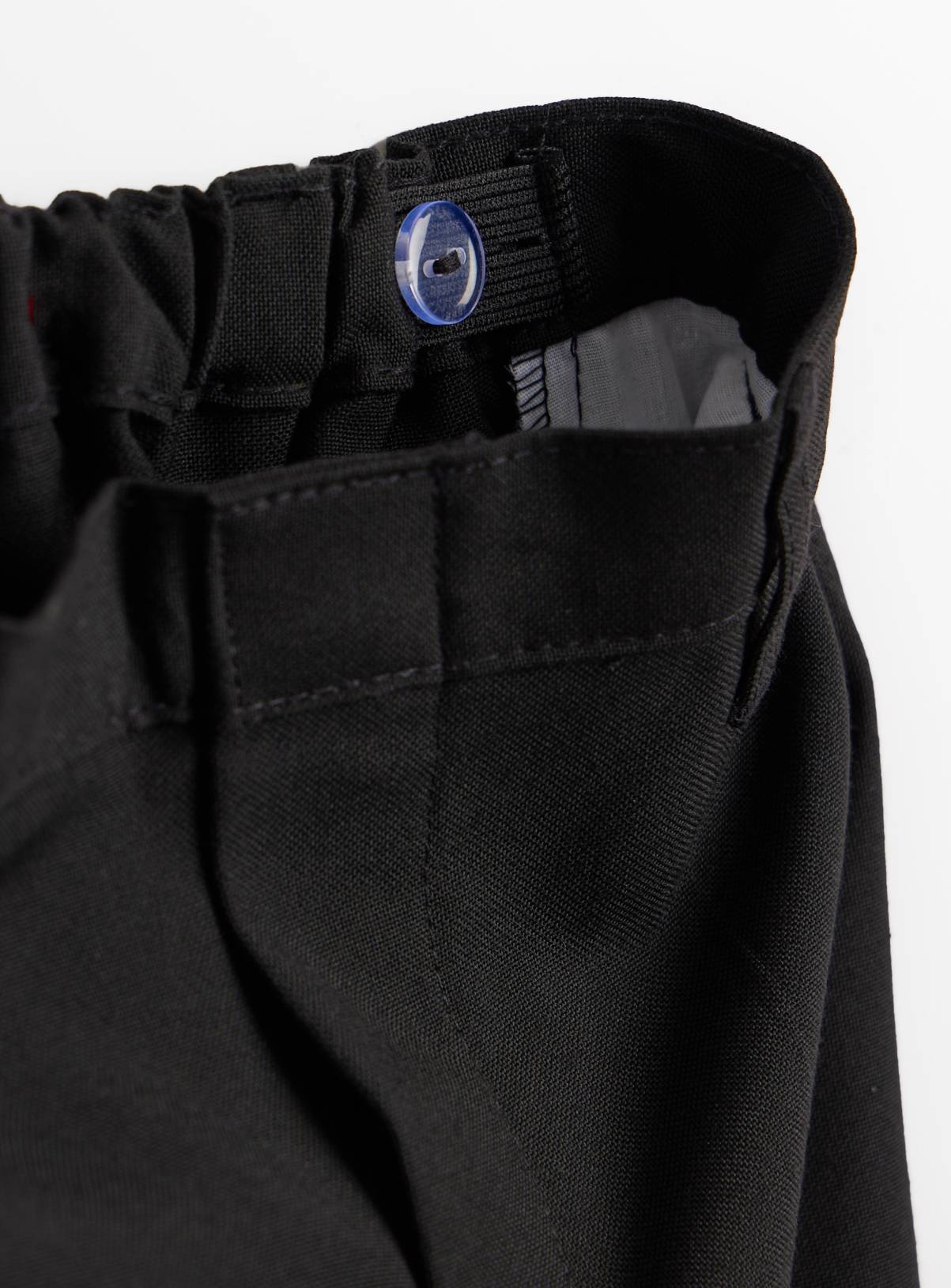 Black Reinforced Knee Extendable Hem Trousers 2 Pack 10 years - Image 4