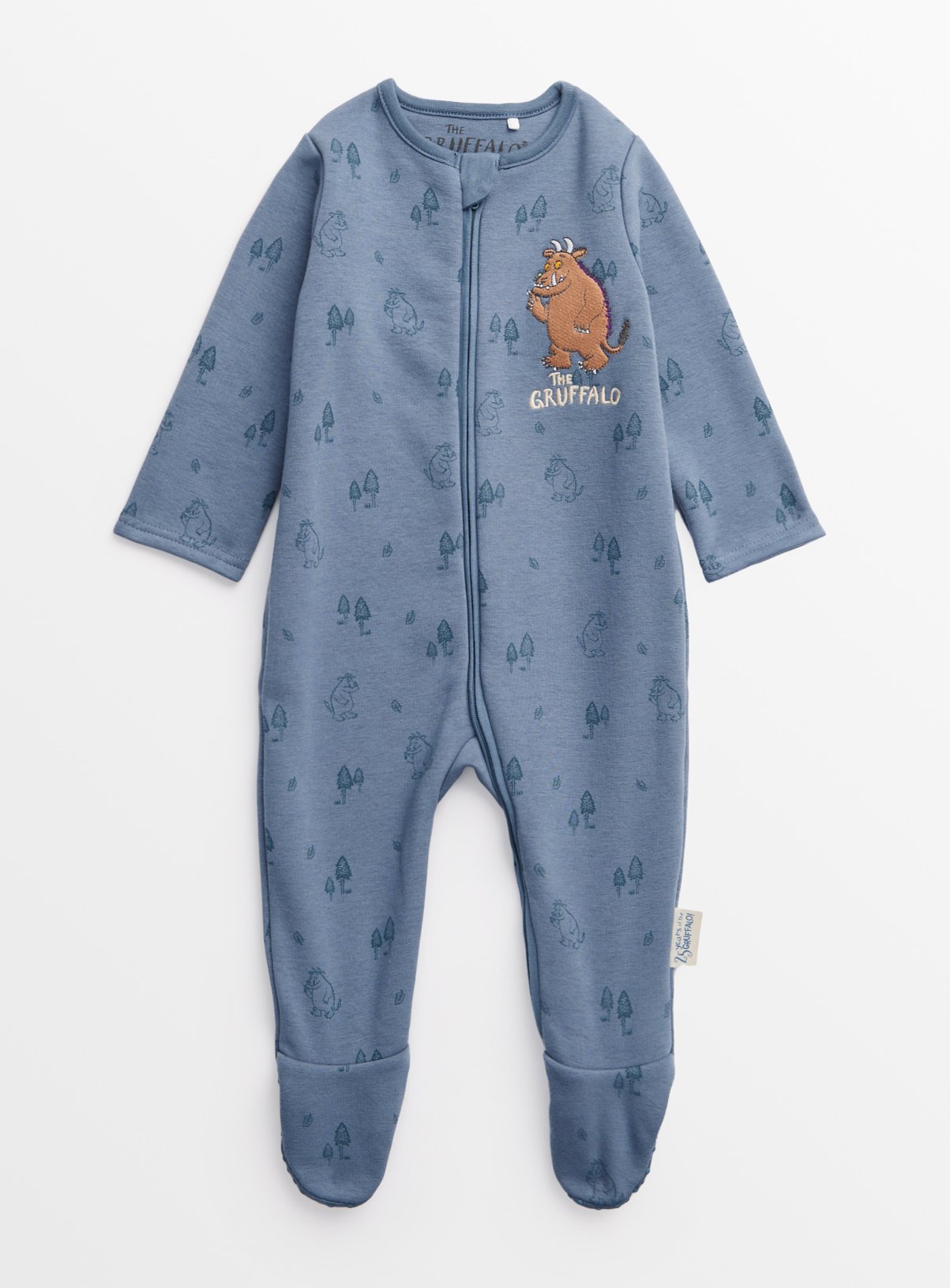 Gruffalo Blue Fleece Lined Sleepsuit Up to 3 mths