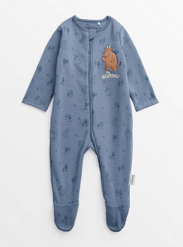 Buy Gruffalo Blue Fleece Lined Sleepsuit 3 6 months Sleepsuits and pyjamas Tu