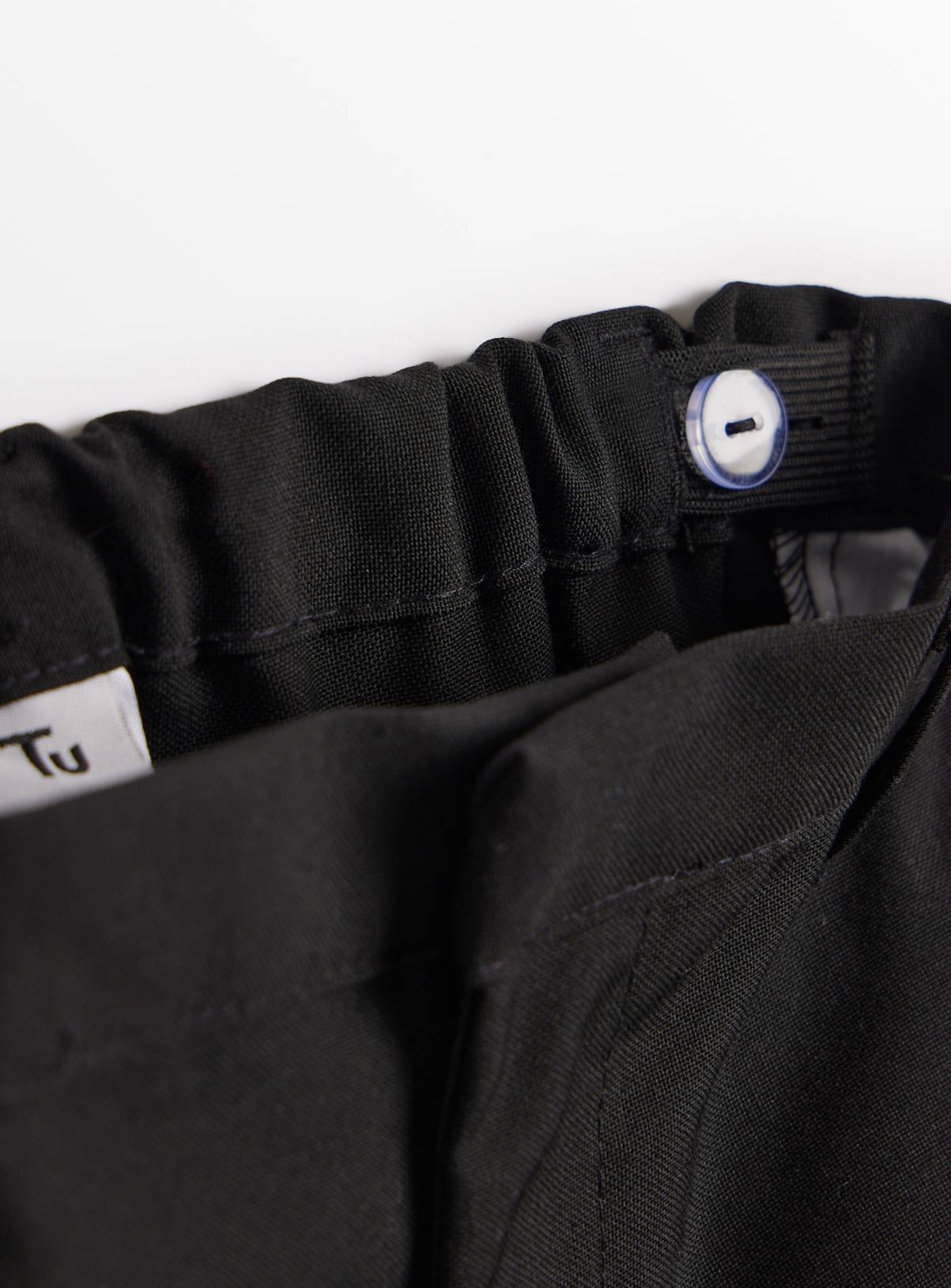 Black Woven Reinforced Knee Extendable Hem Trousers 4 Pack 9 years - Image 2