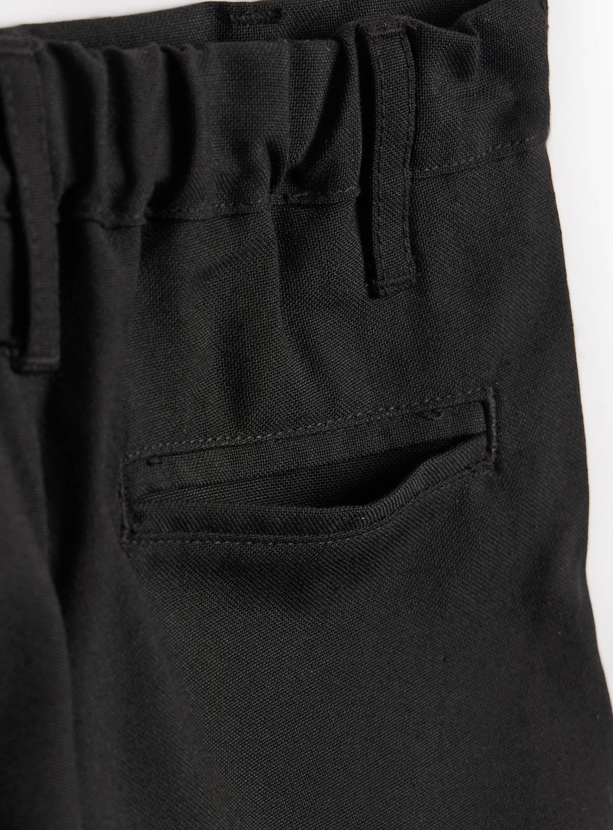 Black Woven Slim Fit Reinforced Knees Extendable Hem Trousers 4 Pack 12 years - Image 6