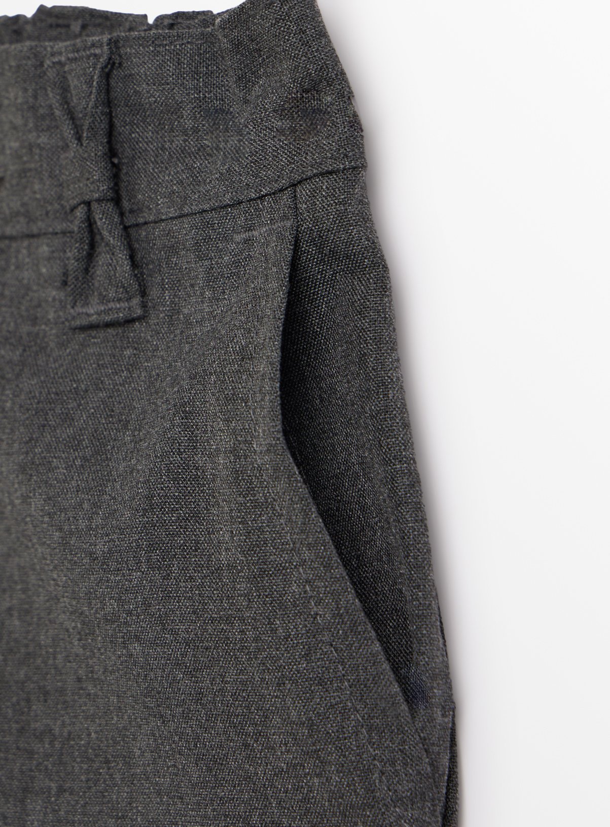 2 Pack Grey 'Dress with Ease' Trousers with Bow Detail Reinforced Knees & Extendable Hems 8 years - Image 3 thumbnail