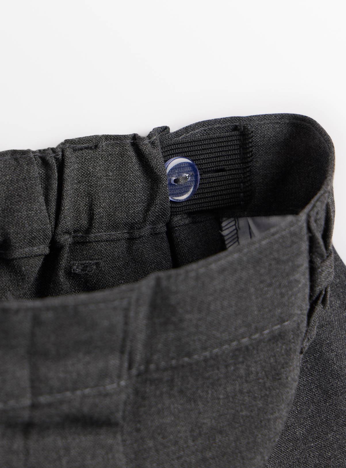 2 Pack Grey 'Dress with Ease' Trousers with Bow Detail Reinforced Knees & Extendable Hems 8 years - Image 4