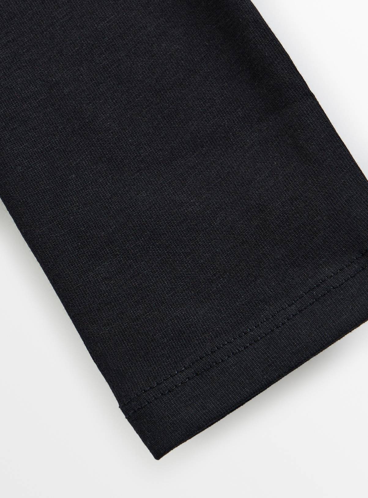 Black Cotton Rich Leggings 2 Pack 8 years - Image 4