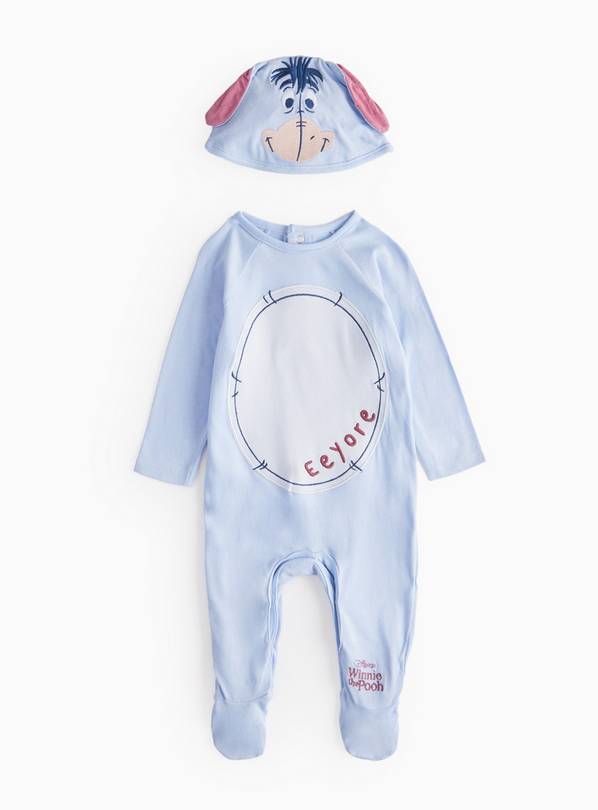 Winnie The Pooh Eeyore Print Halloween Sleepsuit & Hat Set Up to 1 mth