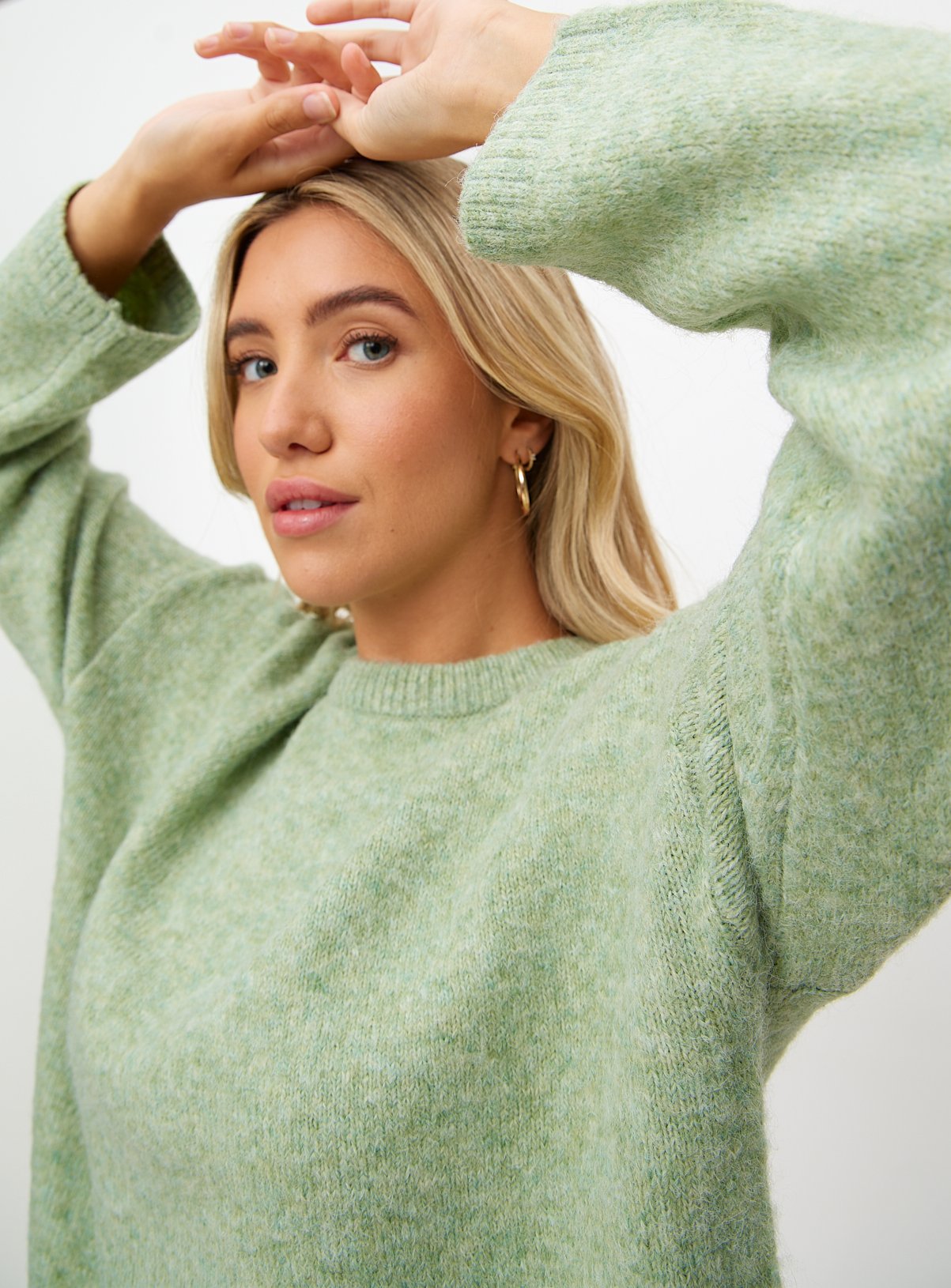 Green Relaxed Crew Neck Jumper 10 - Image 3 thumbnail