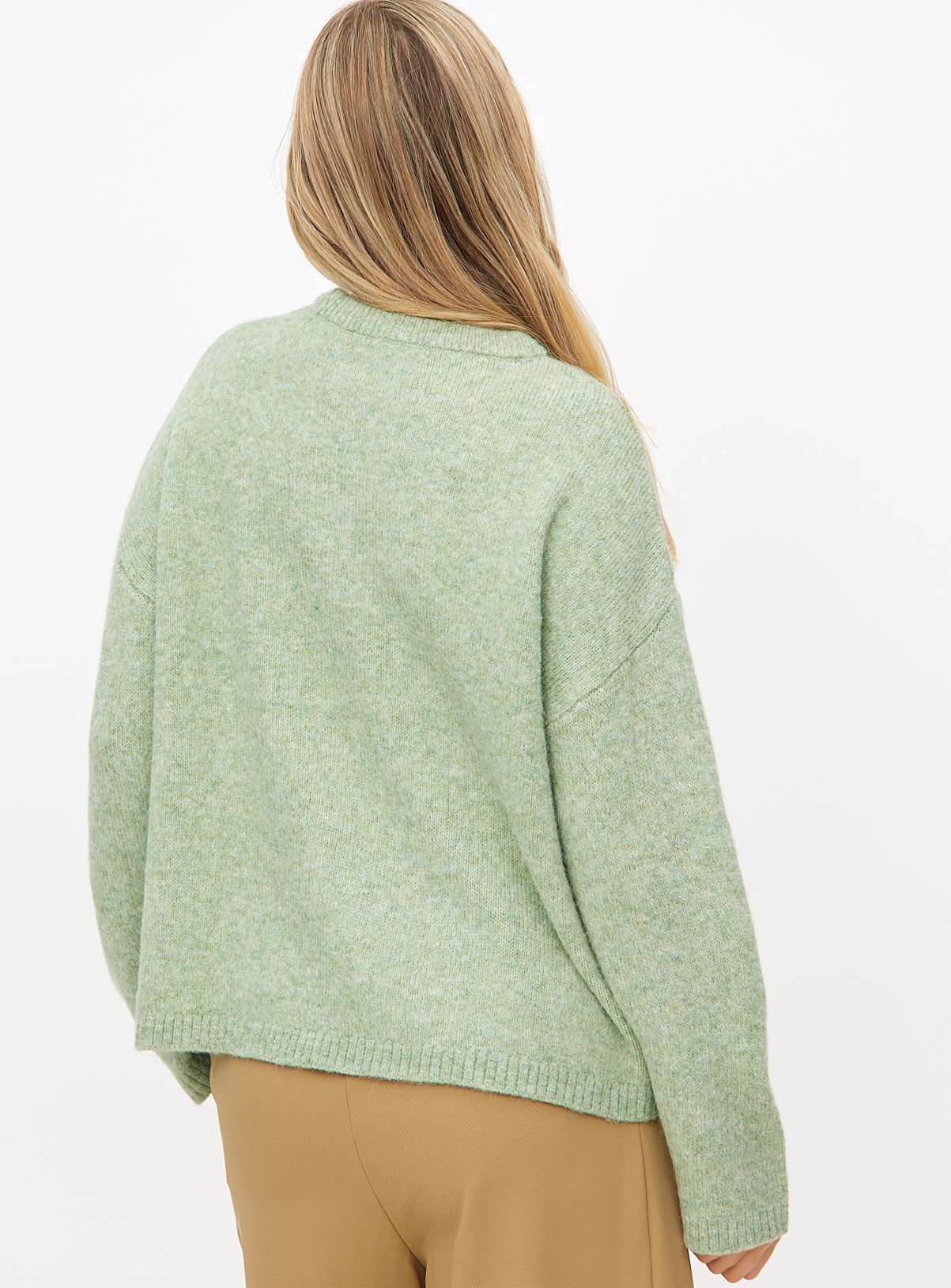 Green Relaxed Crew Neck Jumper 10 - Image 4 thumbnail