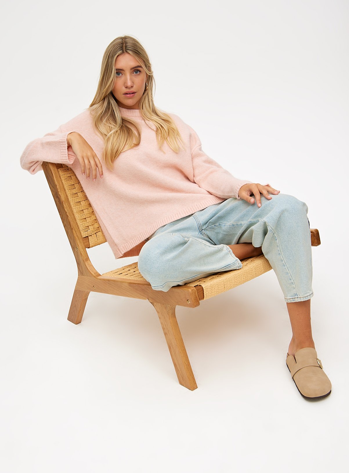 Pink Relaxed Crew Neck Jumper 14 - Image 2 thumbnail