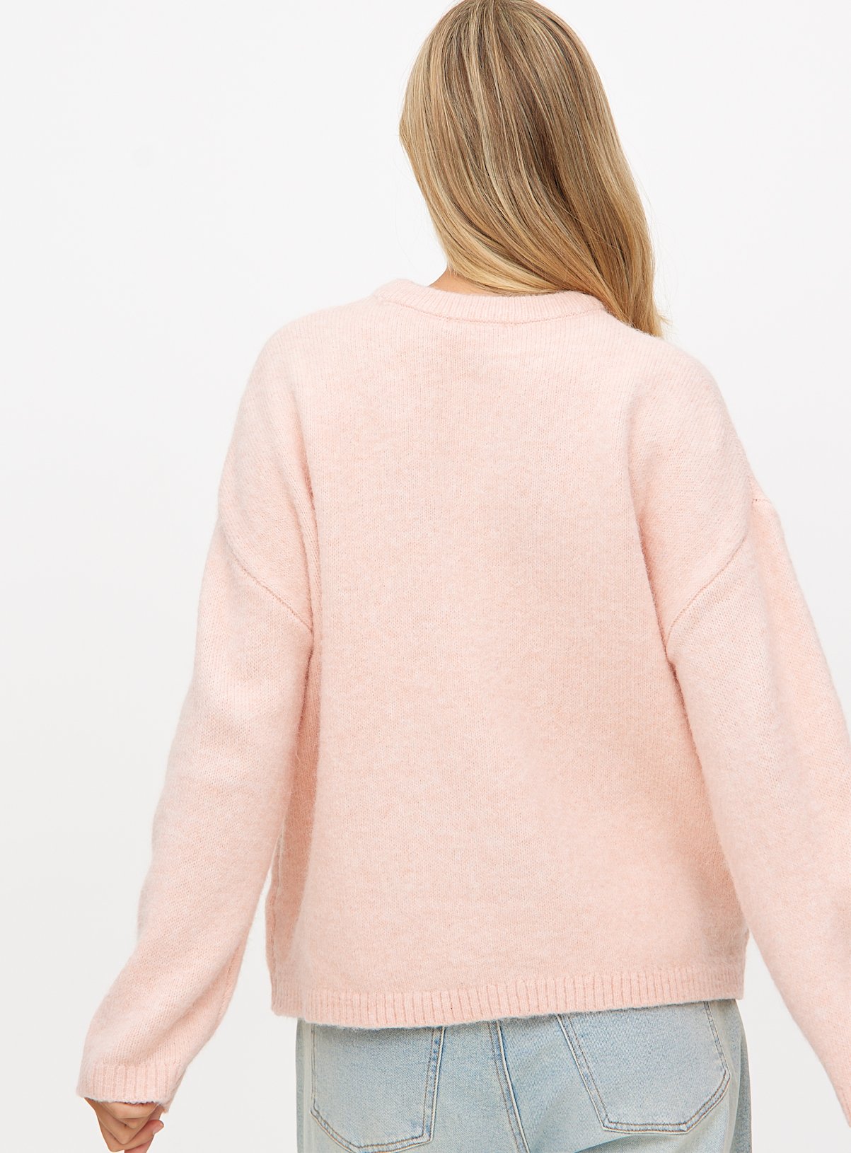 Pink Relaxed Crew Neck Jumper 14 - Image 4 thumbnail