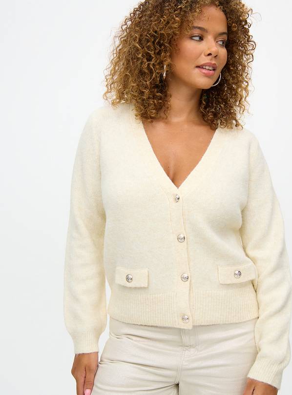 Cream Pocket Cardigan 10