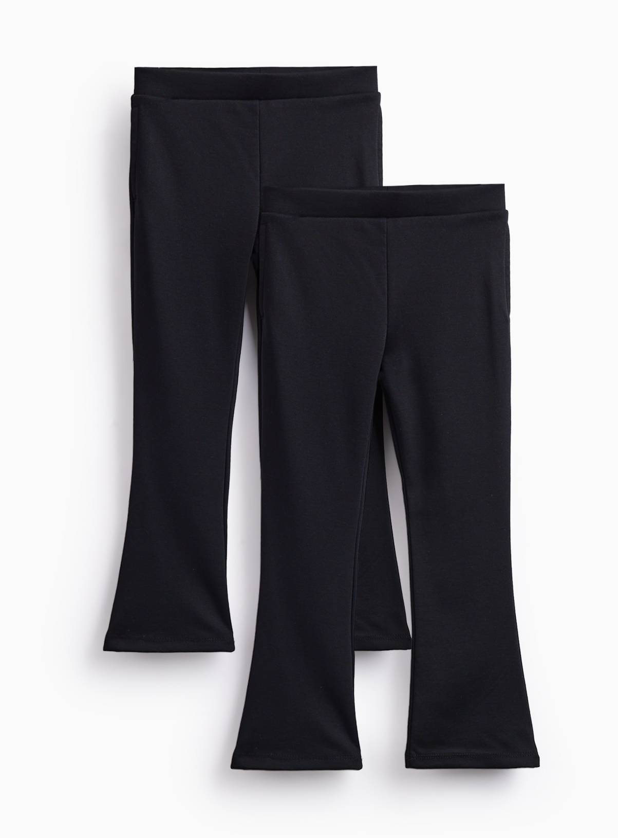 Black Ponte Flare Trousers 2 Pack 9 years - Image 1