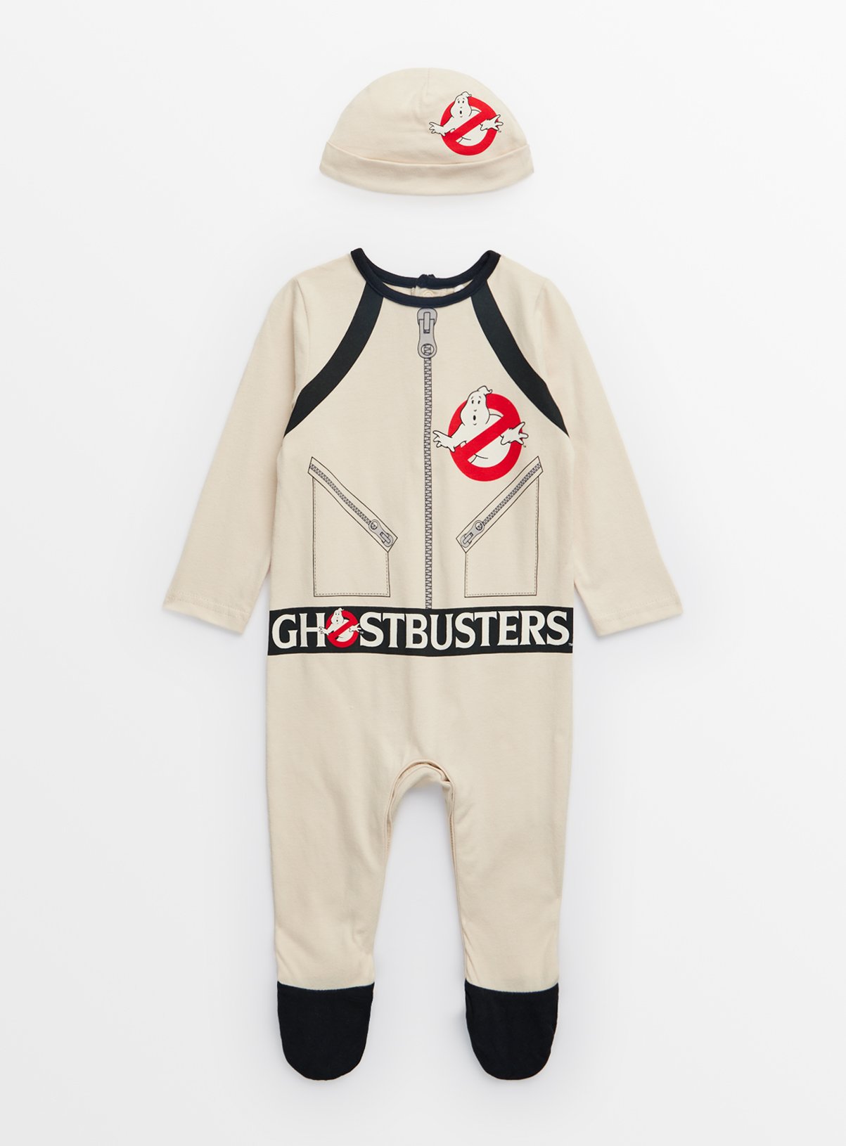 Ghostbusters Novelty Halloween Sleepsuit & Hat Set 9-12 months Beige Months