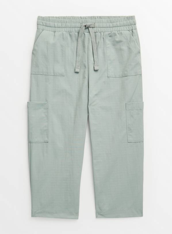 Khaki Woven Coord Trousers  1-2 years