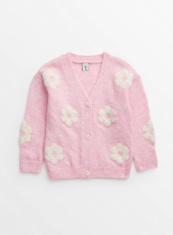 Pink Flower Cardigan 1-2 years