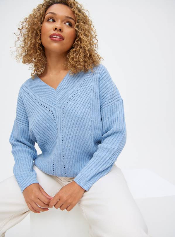 Blue Relaxed Batwing Jumper 22