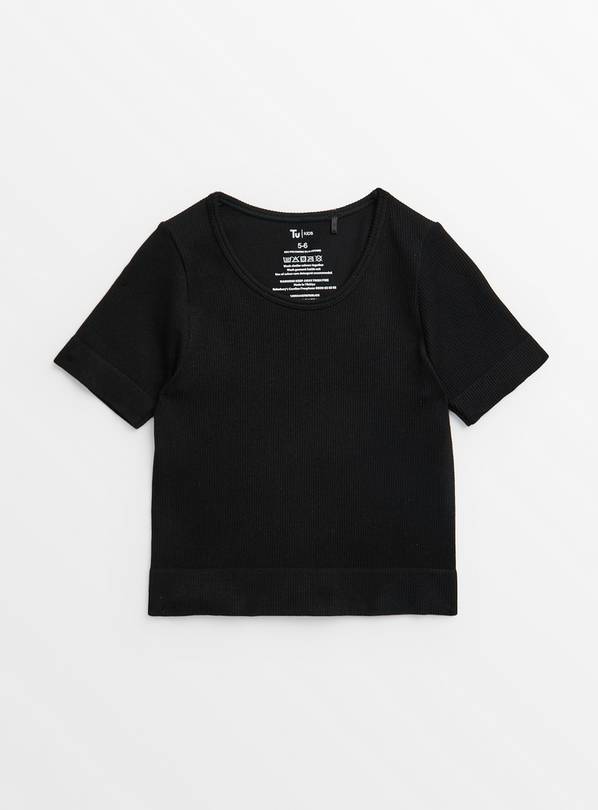 Black Seamless Top 9-10 years