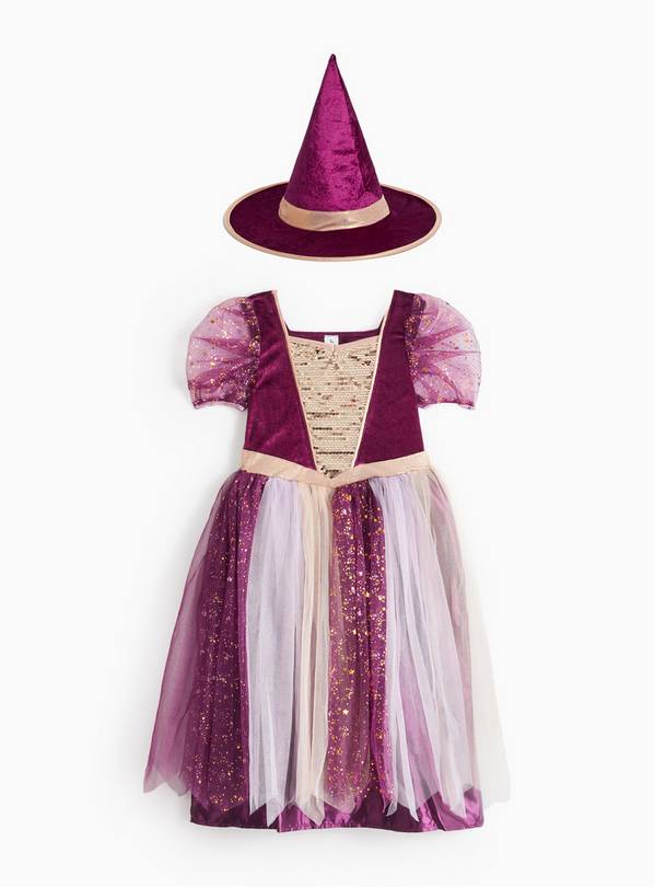 Halloween Pink Sequin Witch Fancy Dress Costume  3-4 Years