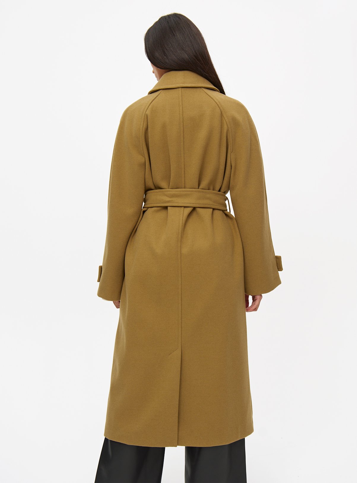 Green Wool-Look Trench Coat 8 - Image 4 thumbnail