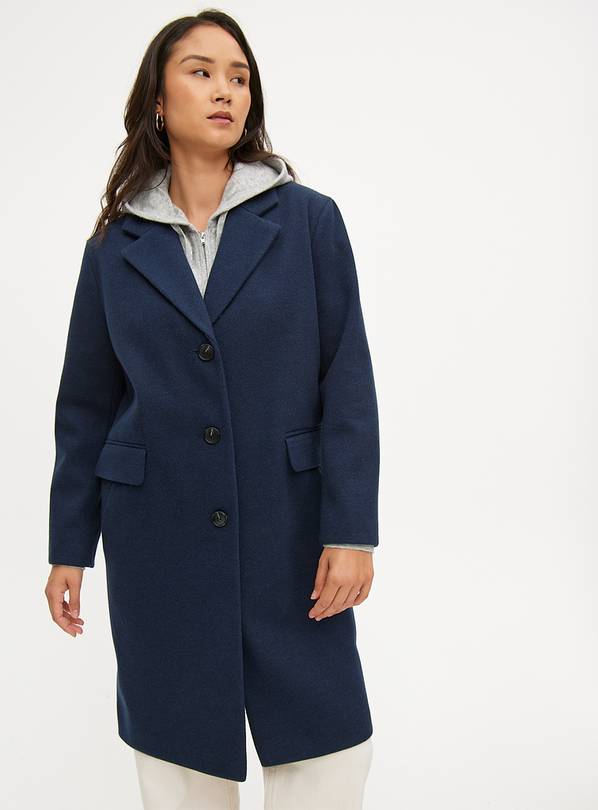 Navy Twill Tailored Coat 20