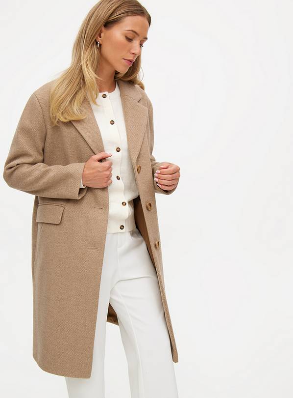 Camel Twill Tailored Coat 18