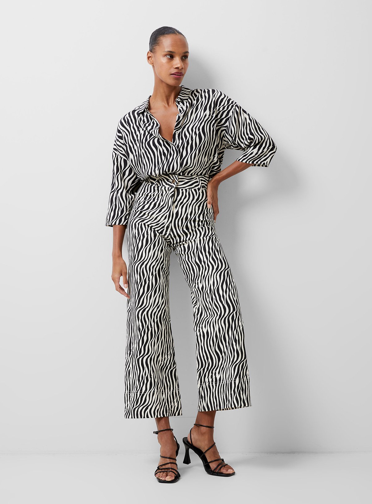 FRENCH CONNECTION Seine Atena Twill Trousers 8 - Image 1 thumbnail